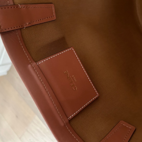 Celine Couffin Large Coated Canvas & Leather Tote white - Picture 4 of 6